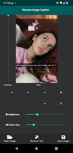 Image Caption Remover Screen 2