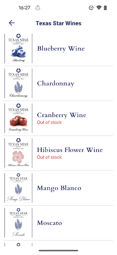 Texas Star Winery Screen 3