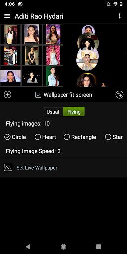 Android application Aditi Rao Hydari LWP screenshort