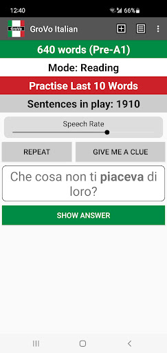 Android application GroVo Italian screenshort