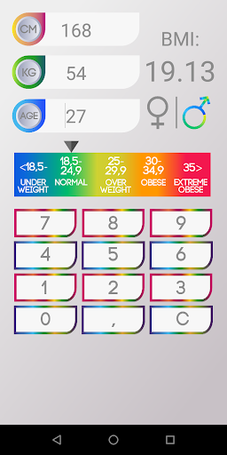 BMI Calculator Screen 2