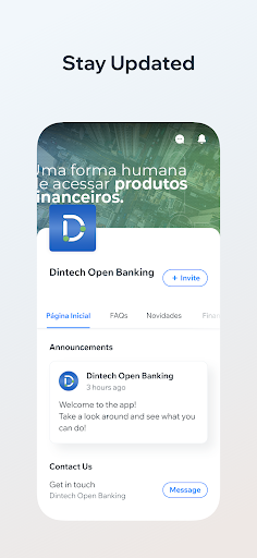 Android application Dintech Openbanking screenshort