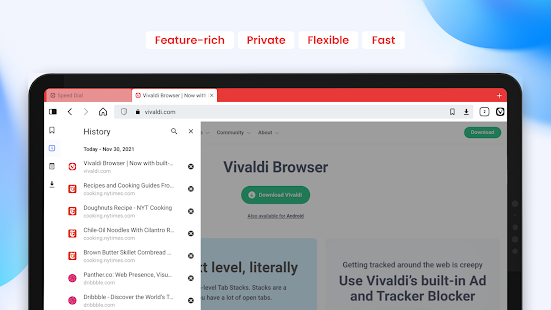 Vivaldi: Private Browser Screenshot