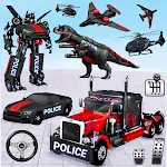 Cover Image of डाउनलोड पुलिस ट्रक रोबोट गेम - डिनो  APK