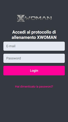 Android application Protocollo XWOMAN screenshort