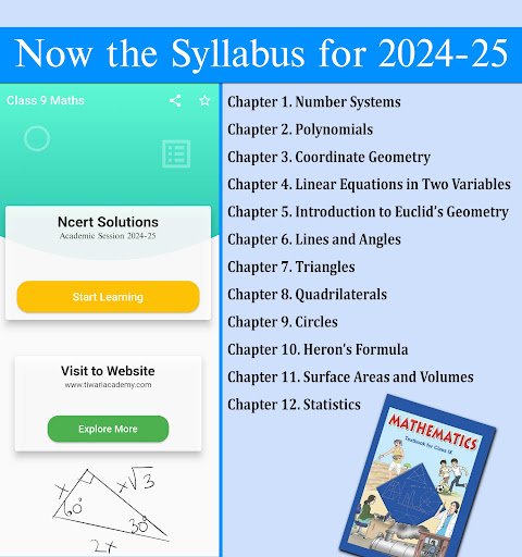 Android application Class 9 Maths Solution 2024-25 screenshort