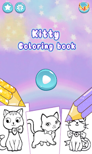 Cute Kitty Coloring Book Glitter