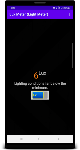 Lux Meter Screen 3