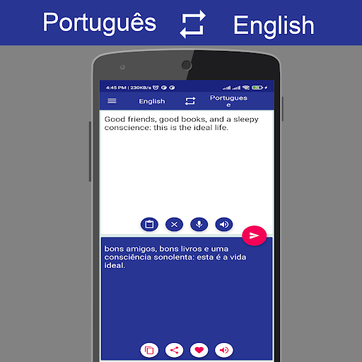 Portuguese English Translator Screen 2