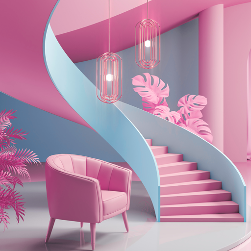 pink living room  Architecture & Interior Design