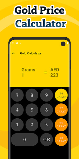 Gold price in the UAE Screen 2