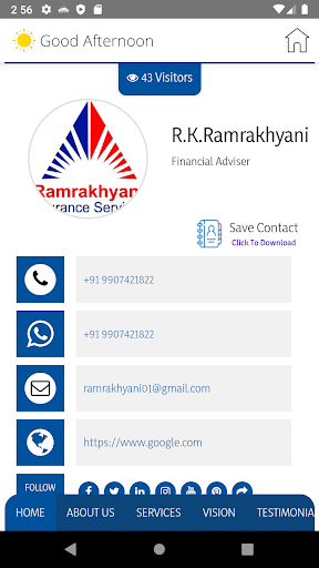 Android application Ramrakhyani Insurance Services screenshort