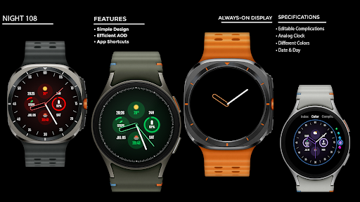 Night 108 - watch face screenshot 14