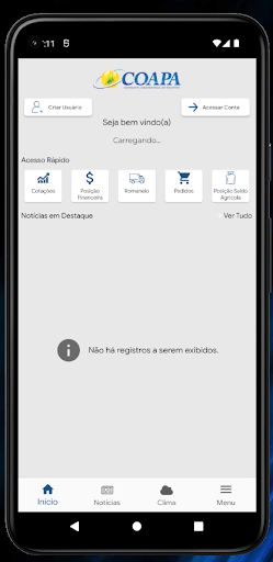 COAPA APP Screen 2