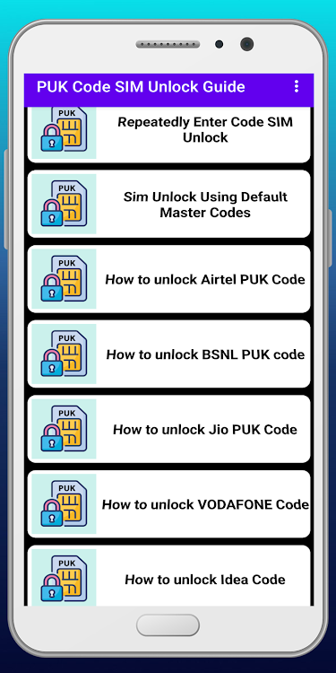 PUK Code SIM Unlock Guide - 2.0 - (Android)