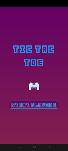 Android application Tic Tac Toe screenshort