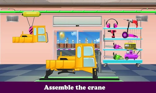 Construction Crane Build Game