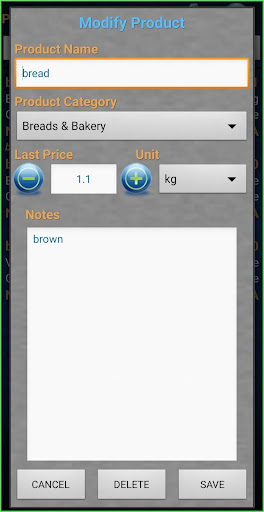 Easy Shopping & Grocery List Screen 3