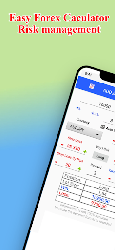 Android application Fx calculator - Diary trading screenshort