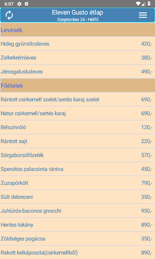 Android application Eleven Gusto screenshort