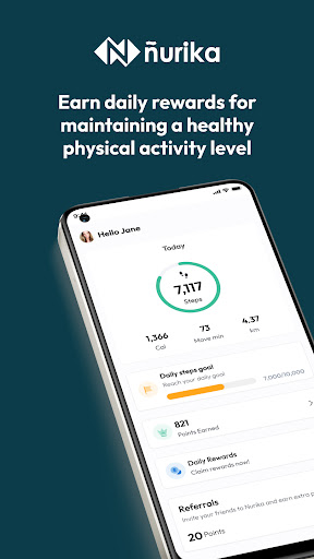 Android application Nurika: Exercise & Get Rewards screenshort