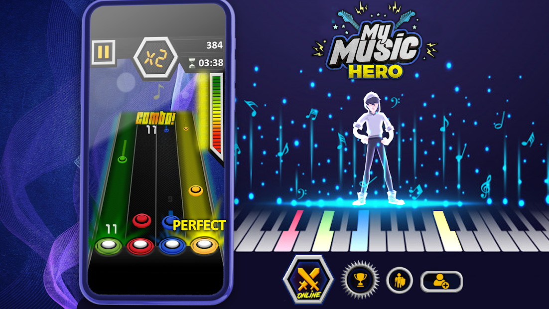 Screenshot 16 Guitar Music Hero: Juego 2022 android