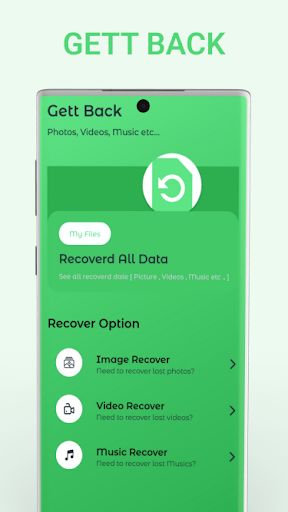 Android application Gett Back screenshort