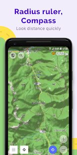 OsmAnd+ — Pamja e ekranit jashtë linje e hartave dhe GPS