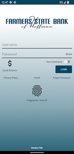 Android application Farmers State Bank of Hoffman screenshort