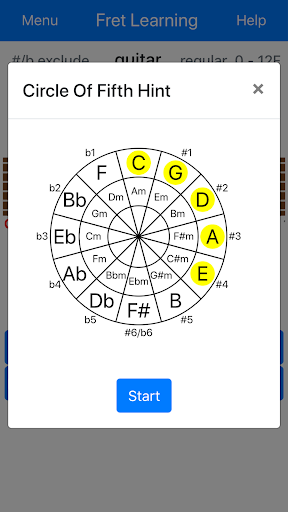 Fret Learning Screen 2