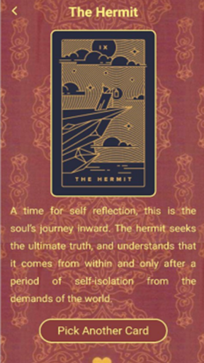 Android application tarot screenshort