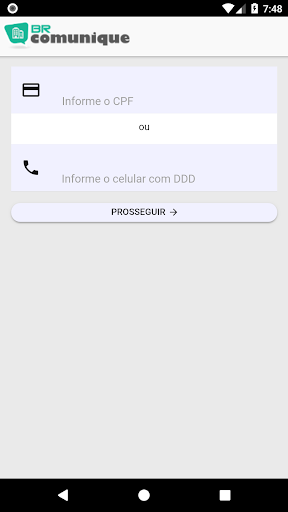 Android application BrComunique screenshort