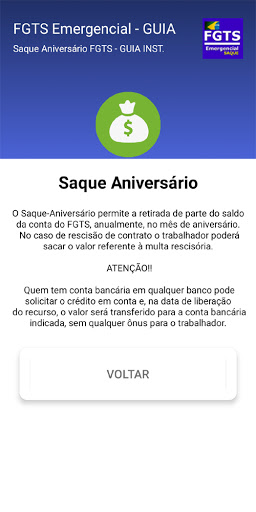 FGTS Aniversário Auxílio Bolsa GUIA INSTRUCIONAL