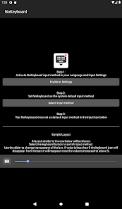 Imágen 8 No Keyboard: Hideable keyboard android