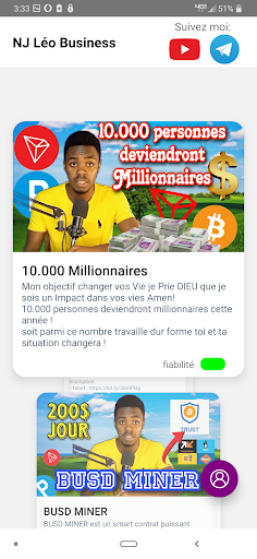 Android application NJ Léo Business screenshort