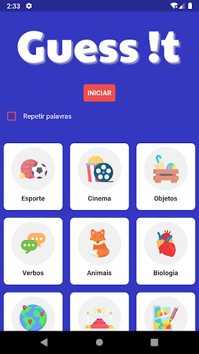 Android application Guess It - Mímica screenshort