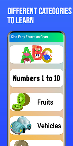 Android application Kids-Early Educational Charts screenshort