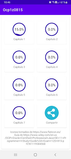 Android application Certificación Java 11 español screenshort