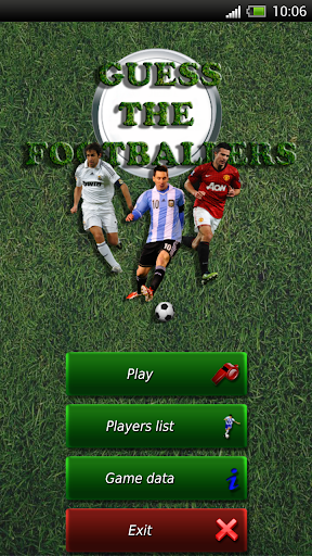 Android application Guess the footballers screenshort