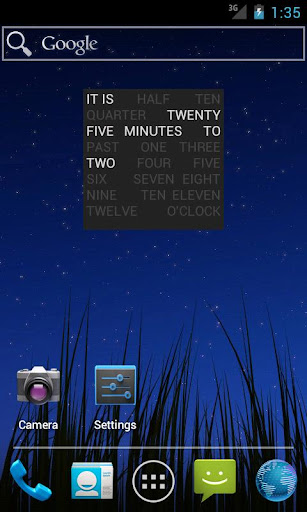 Word Clock Widget