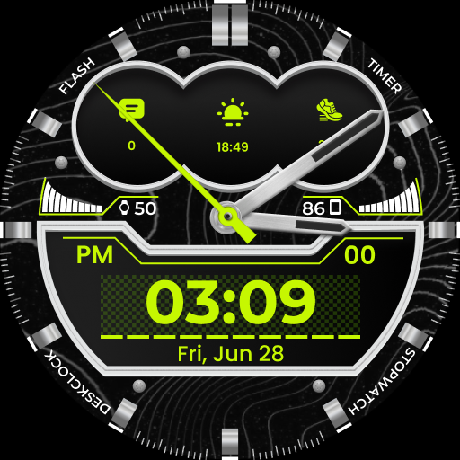 G013 Neon Hybrid Watch Face Logo