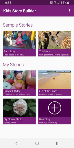 Android application Kids Story Builder screenshort