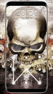 Skull Pattern Lock Screen Screenshot