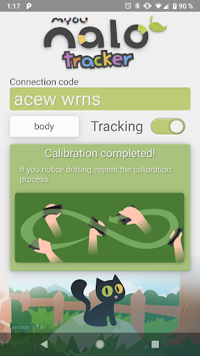 Android application Natural Locomotion Tracker screenshort
