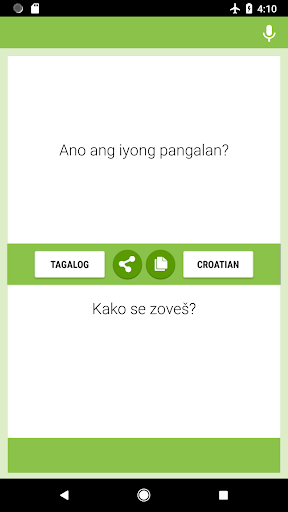 Android application Tagalog-Croatian Translator screenshort