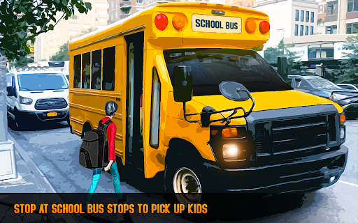 School bus driving Bus games Screen 2