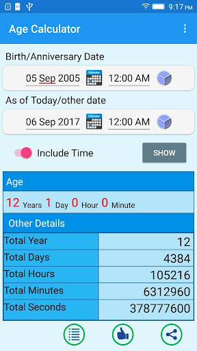 Age Calculator Screen 2