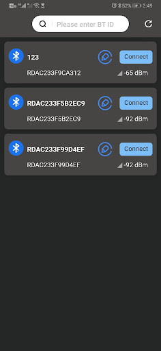 Android application Predator Bluetooth screenshort