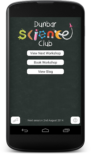 Android application Science Club screenshort