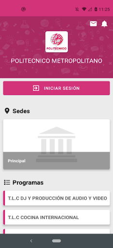 Android application POLITECNICO METROPOLITANO screenshort